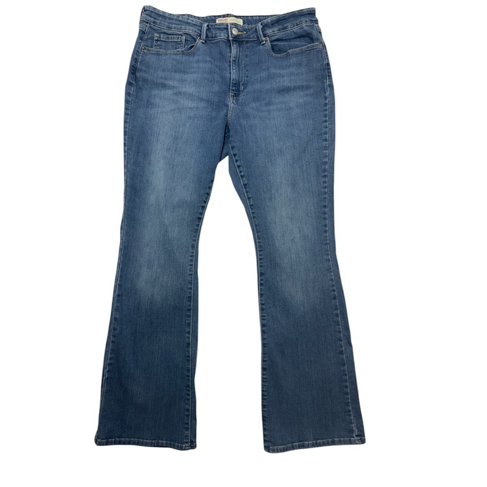Signature Levi Strauss Jeans Classic Mid Rise Bootcut Stretch Blue Size 16W